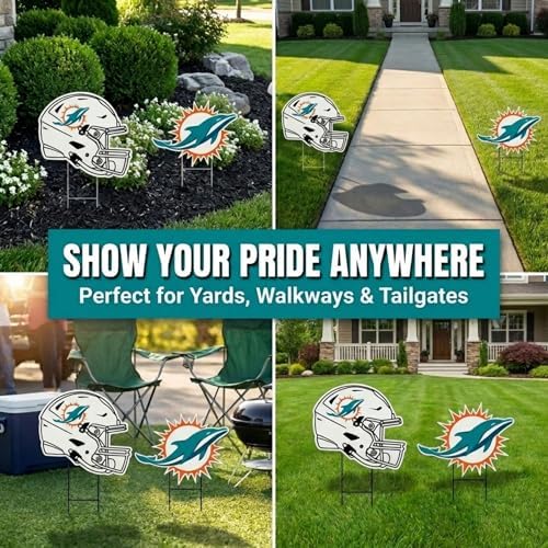NFL Logo & Helmet 2 Pack Yard Sign Set
