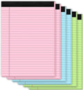 6 Pack Legal Pads 8.5 x 11, Colored Legal Pad Wide Ruled Colored Note Pads