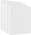Staples 1" 3-Ring View Binder, White, 4/Pack