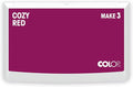 COLOP Make Series, Ink Stamp Pads, with Non-Toxic Premium Ink, Water-Based Acid-Free (Cozy Red, Make 3-3-1/2" x 6-1/4")