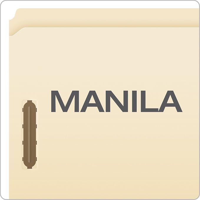 Pendaflex Manila Fastener Folders, Letter Size, 2 Fasteners, Straight Cut, 50/BX (FM212)