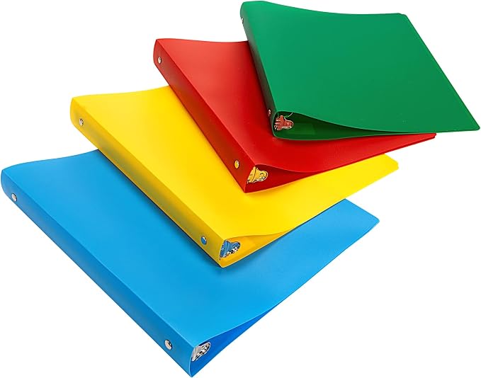 EPI 24 Pack 3-Ring Binder, 1-Inch, Round Ring, Letter Size, Assorted Color