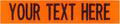 Custom Uniform Name Tapes Solid Colors. Neon Orange Fabric, 3.5 Inch Hook Fastener (Uniform Ready Fastener)