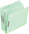 Pendaflex 17186 Pressboard Folders, 2 Fasteners, 2" Expansion, 1/3 Tab, Legal, Green (Box of 25)