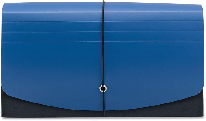 Smead Two-Way Handy Organizer File, 21 Pockets, Alphabetic (A-Z) and Monthly (Jan-Dec), Flap and Elastic Cord Closure, Blue/Black (70506)