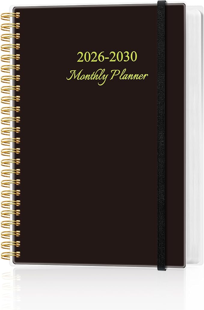 5 Year Planner 2026-2030 - April 2026 to December 2030, 5.8" x 8.5", Pink