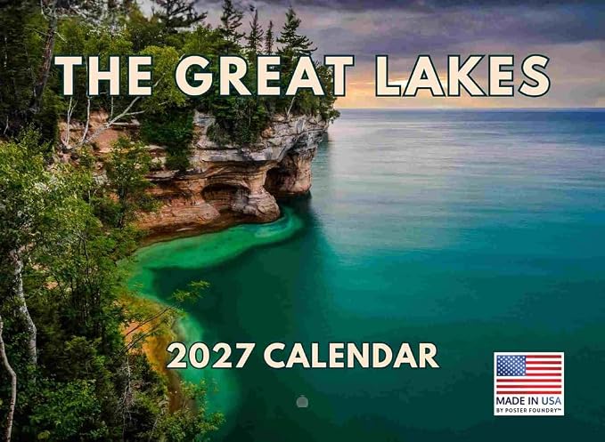 Great Lakes of Michigan Calendar 2027 Monthly Wall Calender 12 Month
