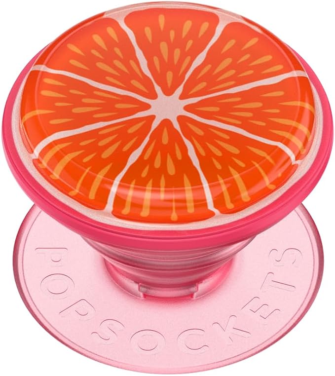 PopSockets Adhesive Phone Grip, Holder- Jelly Citrus | Secure Comfortable Hold, Anti-Drop, Kickstand, Squishy, Jelly, Fruit