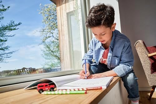 Ergonomic Coloring Pencil - STABILO EASYcolors - Left-Handed - Pack of 12 - Assorted Colors with Sharpener