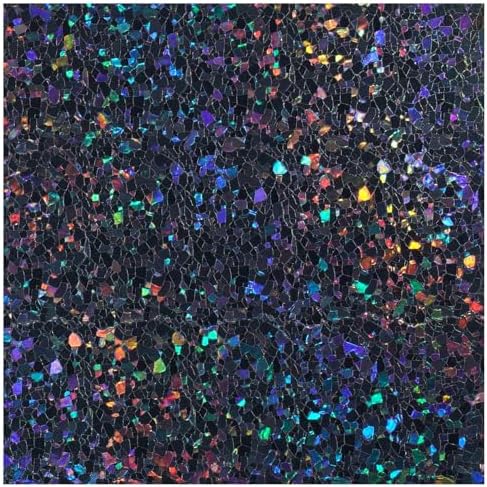 rabbitgoo Blackout Rainbow Window Privacy Film Decorative Stained Glass Diamond Pattern Window Sticker with Iridescent Tint Non-Adhesive Static Cling for Home Office Bathroom, 17.5 x78.7 inch, Black