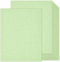 100 Sheets Green Parchment Cardstock Paper 8.5 x 11, 65lb Light Green Paper | Goefun 180 gsm Light Green Parchment Texture Sheets, Certificate Paper for Printing, Invitations, Menus, Crafts