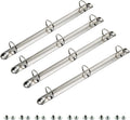 4 Pack Letter Size Ring Binder Mechanism, Metal 3 Ring Binders Ring Replacement Kit, Loose Leaf Binding Spines Combs for Organizers DIY Planners(Silver)