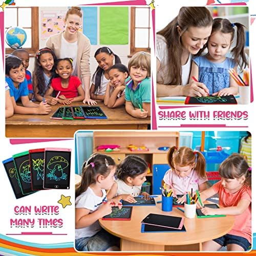 Zhehao 24 Pcs LCD Writing Tablet Kids Board, Classic Color, Round Style
