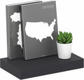 Furinno Tanna Floating Shelves for Wall, 9 x 16 Wall Shelf, Single Set Wall Mounted Floating Shelf with Invisible Bracket, 2-Inch Thick, for Bathroom, Living Room, Bedroom, Home Office, Americano