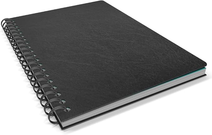 Binditek 16 Mil Leather-Textured Polycovers, 8.75x11.25, Black, 50 Pack | Leather-Textured Binding Covers, 8.75 x 11.25 Inches Oversize, Plastic Binding Presentation Covers, Square Corners, Unpunched