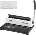 VEVOR Coil Spiral Binding Machine, Manual Book Maker 34-Holes Binding 120 Sheets, Punch Binder Adjustable 3/16" - 9/16" Coil Binding Spines, for Letter Size, A4, A5