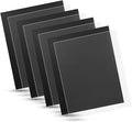 HOUYEE 100 Pack Binding Covers and Backs Set, 8.5x11 Inches, Letter Size | Including 50Pcs 12 Mil Ultra Clear PET Binding Covers, 50Pcs 12 Mil Black Plastic Sand Texture Polycovers, For Office School