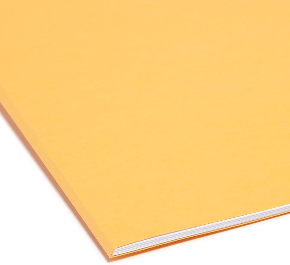Smead File Folder, Reinforced 1/3-Cut Tab, Letter Size, Goldenrod, 100 per Box (12234)