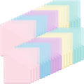 Maitys 50 Pack Binder Pockets 3 Ring, Letter Size 8.5x11,Macaron Color | Clear Plastic Document Sleeves, Sheet Protectors with Slash Jacket, Fits Standard 3 Hole Binders, Organize Office Papers
