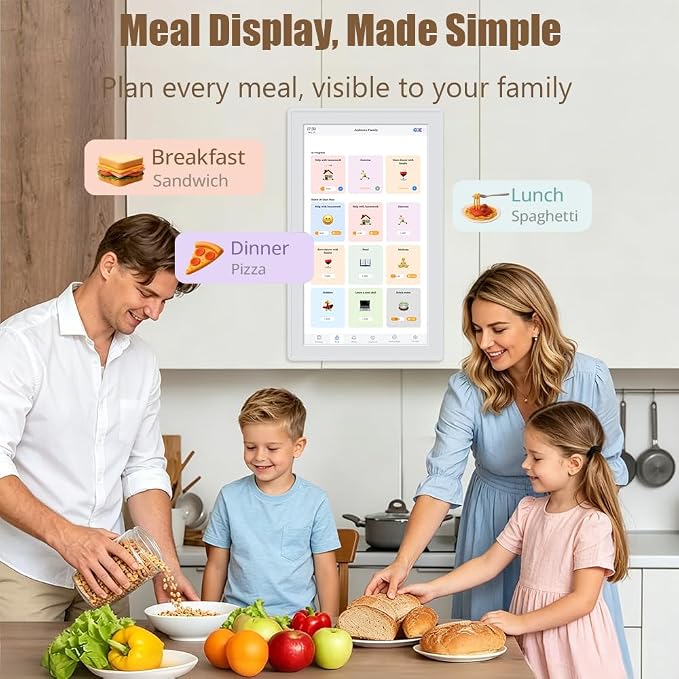 15.6" Large Digital Calendar with IPS Touch Screen - Smart Electronic Calendar & Planner, Sync & Custom Alerts, Ideal Home Office Management Tool