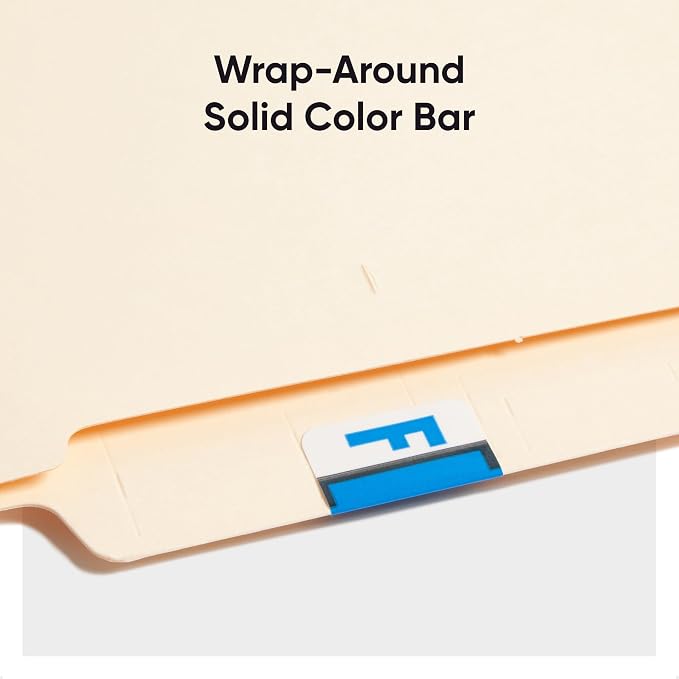 Smead BCCR Bar-Style Color-Coded Alphabetic Label, F, Label Roll, Blue, 500 Labels per Roll, (67076)