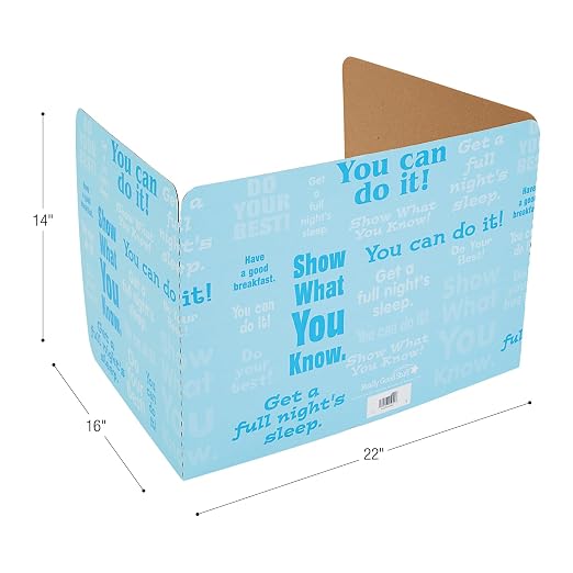 Really Good Stuff Blue Privacy Shields for Student Desks, Set of 12
