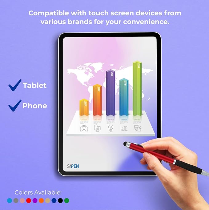 SyPen Personalized Pens With your Custom Logo or Text-300 Pack Bulk-for Businesses, Parties, and Events, 2 in 1 Ballpoint Pen & Stylus Compatible with Touchscreen Devices, Grey Barrel, Black Ink