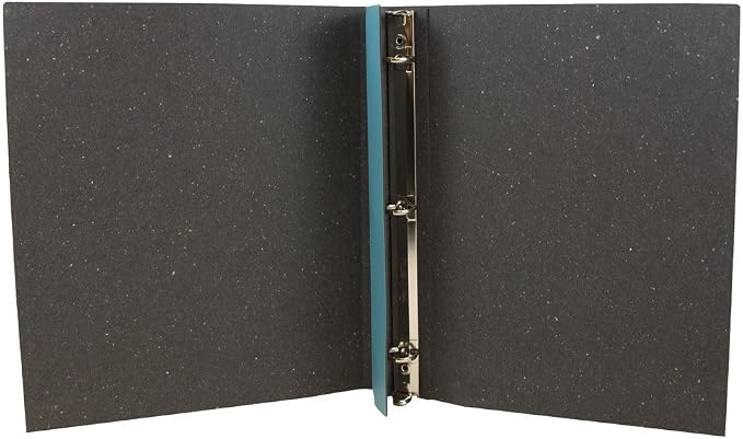 JAM PAPER Italian Leather 0.75 inch Binder - Turquoise 3 Ring Binder - Sold Individually