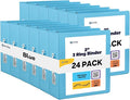 Enday 2 inch 3 Ring Binder (24 Pack - Blue) Binder 2 inch with Clear View Cover and 2 Inside Pocket - for Letter Size 8.5 x 11'' Paper, Ideal for School Supplies, Office, and Home