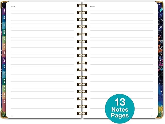 HARDCOVER Academic Year 2026-2027 Planner: 14 Months (May 2026 Through June 2027) 5.5"x 8" Daily Weekly Monthly Planner Yearly Agenda. Bookmark, Pocket Folder and Sticky Note Set (Black Tree Seasons)