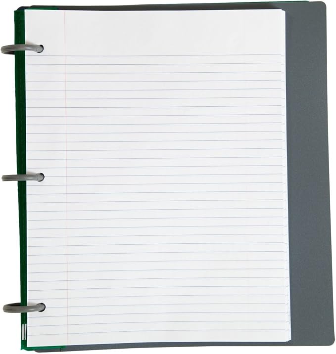 Five Star Flex Hybrid NoteBinder, 1 Inch Binder with Tabs, Notebook and 3 Ring Binder All-in-One, Green (72407)