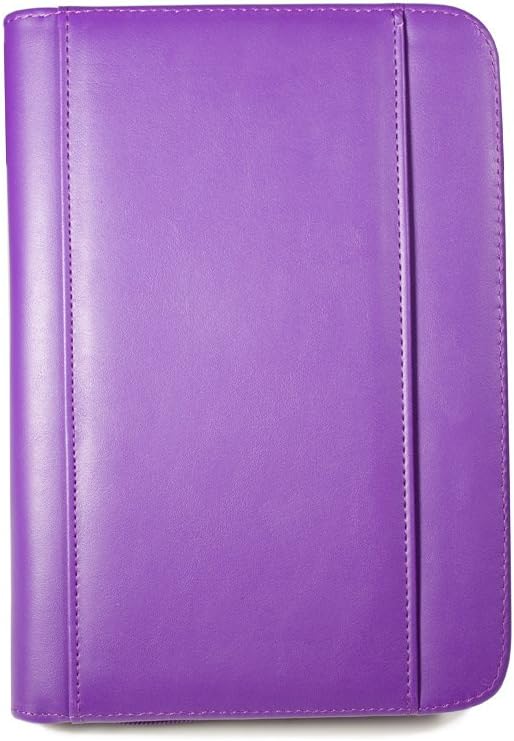 Zippered Small Padfolio in Coordinated Purple