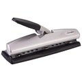 Swingline Hole Punch, Desktop Hole Puncher, 12 Sheet Punch Capacity, 2-3 Holes, Adjustable, LightTouch, Black/Silver (74026)