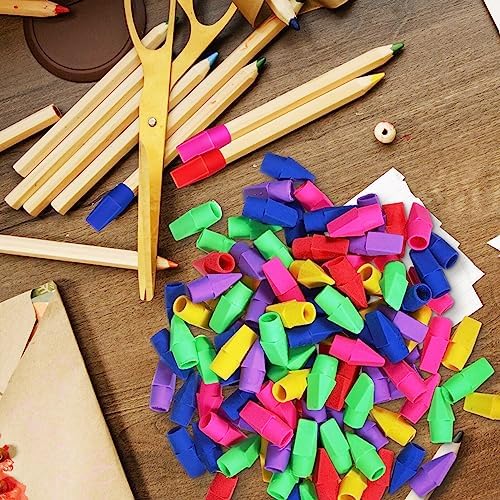 Ciieeo 120Pcs Pencil Top Erasers Bulk Pencil Cap Eraser Toppers for Classroom Office and Home Use Smudge-Free Precise Correction