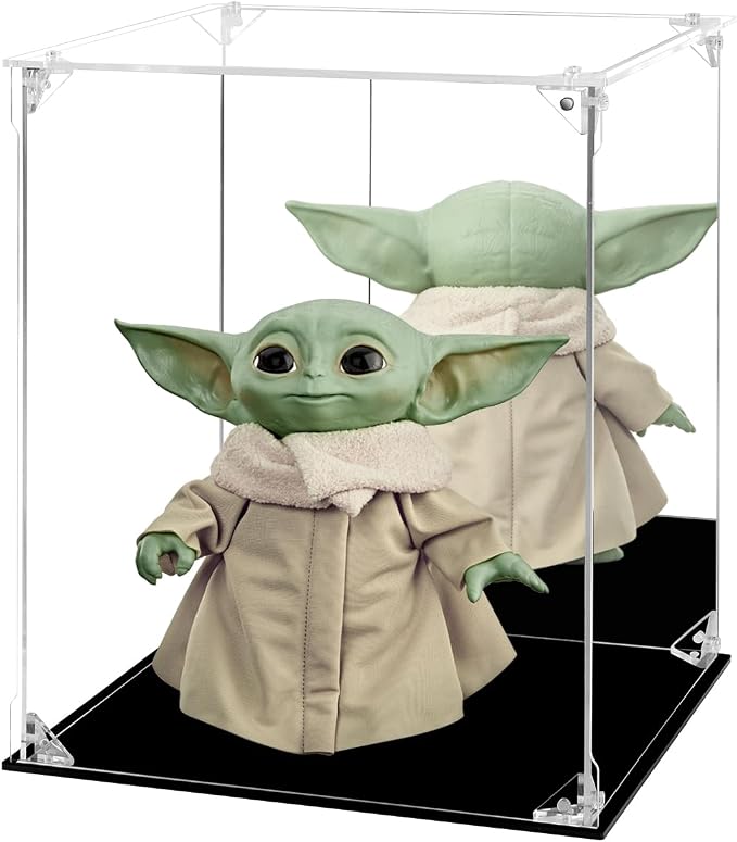 Display Case for Collectibles Assemble Clear Acrylic Box Alternative Glass Case for Display Action Figures Home Storage Organizing Toys (Internal dim 9.5X9.5X11 inch)