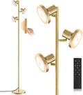 36W LED Tree Floor Lamp, Modern Dimmable Standing Lamp with Remote & Touch Control, 4 Color Temperatures, 3 Rotatable LED Light Floor Lamps for Living Room, Bedroom, Office