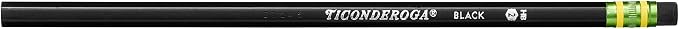 Ticonderoga Pencils, 2 HB Soft, Black | Wood-Cased | Unsharpened | 24 Count Total