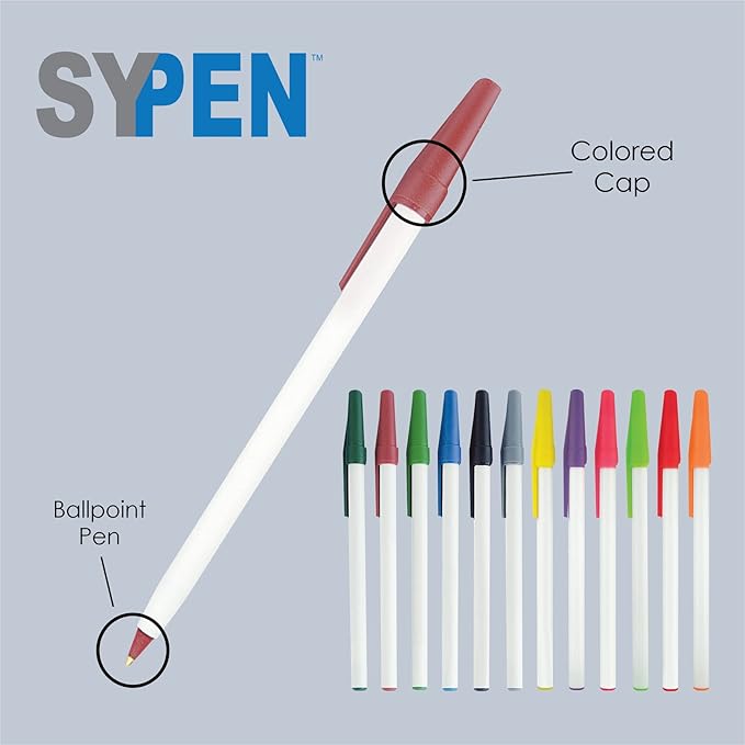Personalized Stick Pens With your Custom Logo or Text-500 Pack Bulk-for Businesses, Parties, and Events, Custom Printed Slim Ballpoint Pens with Cap, Lime Green, Black Ink