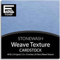 STONEWASH—12x12 Textured Cardstock | 80lb Textured Blue Scrapbook Paper | Premium Cardstock for Cricut Cutting | 25 Sheets