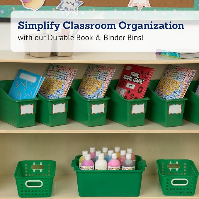 Really Good Stuff Durable Book & Binder Holders - 6 Pack – Green