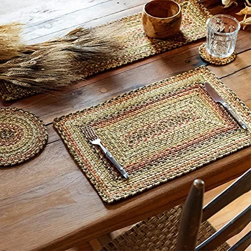 Homespice Kingston Braided Coasters for Country Decor, Round 4" Set of 6