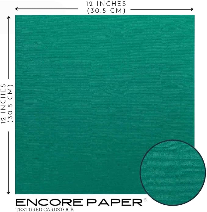 JADE RING—12x12 Textured Cardstock | 80lb Textured Green Scrapbook Paper | Premium Cardstock for Cricut Cutting | 25 Sheets