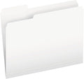 Pendaflex Two-Tone Color File Folders, Letter Size, White, 1/3 Cut, 100 per box (152 1/3 WHI)