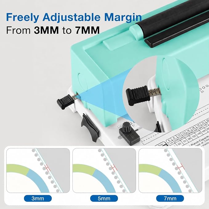 Spiral Coil Binding Machine, 12 Sheets Punch Capacity, Electric Coil Insert, Book Binder Machine for Letter/A4/A5/ Size Paper, with 100pcs 5/16'' Coils & Plier