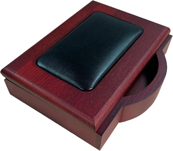 DACASSO Leather Desk Set - Luxury Leather Desk Pad& Desk Organization Essentials - Office Organization & Executive Desk Decor - (Rosewood and Black, 7 Piece)