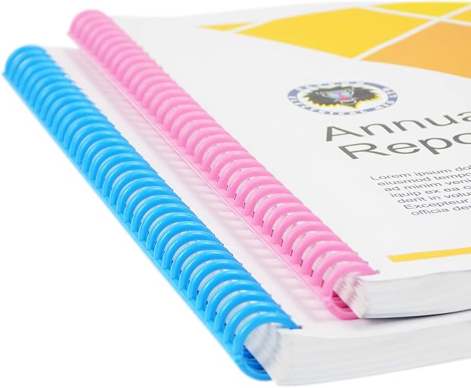 Rayson Click Binding Spines, 34-Hole Click Binding Ring for A4 and U.S. Letter Size Paper, Multi-Color, 1/2" Diameter, 3:1 Pitch, Binds Up to 90 Sheets, 30 Pack