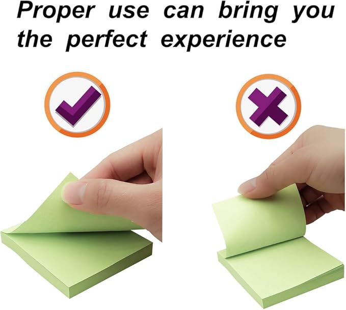 Sticky Notes 3x3, Self-Stick Notes, 36 Pads, 100 Sheets/Pad, Assorted Colors Stickies, Easy to Post Notes for Study, Works, Daily Life (36)