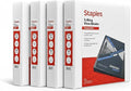 Staples 1 1/2" 3-Ring View Binder, D-Ring, White, 4/Pack