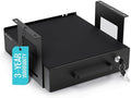 Under Desk Drawer Slide-Out – Lockable Metal Storage Drawer with Cable Management for Office & Home (Single, Bracketed)