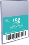 Binditek 8 Mil PVC Binding Covers, 8.5 x 11 Inches, Clear, 100 Pack | Plastic Binding Covers, 8.5" x 11" Letter Size, Clear, Square Corners, Unpunched, Ideal for Business Reports and Proposals